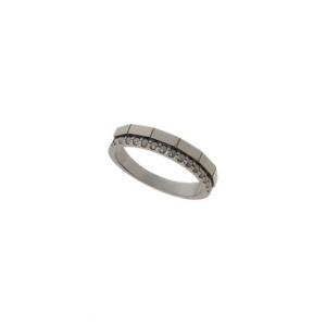 サマンサティアラ Samantha Tiara ハーフエタニティペアリング（メンズ） (SILVER blackメッキ)