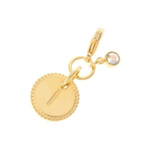 サマンサタバサプチチョイス Samantha Thavasa Petit Choice シンプルイニシャルチャーム Ｉ (ゴールド)
