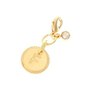 サマンサタバサプチチョイス Samantha Thavasa Petit Choice シンプルイニシャルチャーム Ｆ (ゴールド)