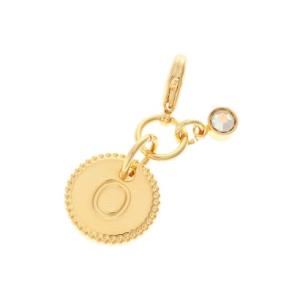 サマンサタバサプチチョイス Samantha Thavasa Petit Choice シンプルイニシャルチャーム Ｏ (ゴールド)