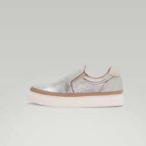 サヤ SAYA 3cm本革インヒールスリッポン （シルバー）