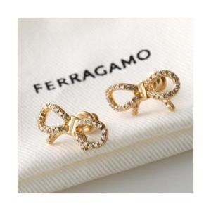 サルバトーレフェラガモ Salvatore Ferragamo FERRAGAMO スタッドピアス 760983 リボン （795069/001/OR