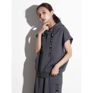 スコットクラブ SCOTCLUB ボンディングフード付きベスト （チャコールグレー）