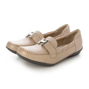 シュール SHOEL 本革バックルローファー （ベージュ）