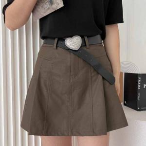 ショッピングゴー shoppinggo ベルト レディース ハートベルト 合皮 ウエストマーク シルバーデザインバックル オシャレ （ブラック）