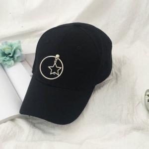 ショッピングゴー shoppinggo 帽子 キャップ メンズ レディース 女性用 UVカット リングアクセサリー 日よけ （ブラック7）