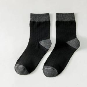 ショッピングゴー shoppinggo 靴下 メンズ バイカラー ソックス メンズ靴下 23?27cm メンズソックス クルー丈ソックス くつした く