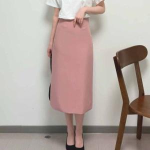 ショッピングゴー shoppinggo スーツスカート タイトスカート ペンシルスカート裏地付き ミディアム 膝丈 ファスナー アシンメトリーオフィス
