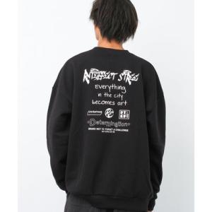 ラット エフェクト RAT EFFECT 裏起毛ARTWORKスーパービッグトレーナー （ブラック）