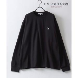 U.S.POLO ASSN. ユーエスポロアッスン USPA オーバーサイズ ワンポイント刺繍 長袖Tシャツ ロンT メンズ レディース トップス カ