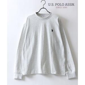 U.S.POLO ASSN. ユーエスポロアッスン USPA オーバーサイズ ワンポイント刺繍 長袖Tシャツ ロンT メンズ レディース トップス カ
