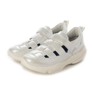 スマートウォーク SMARTWALK ポイントグリッターサンダルスニーカー （ホワイト）