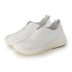スマートウォーク SMARTWALK センターシームスリッポンスニーカー （ホワイトサテン）