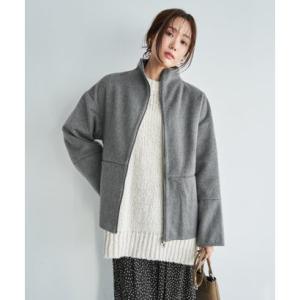 スタイルデリ STYLE DELI 【LUXE】カシミヤタッチボトルネックジャケット （グレー）