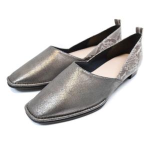 スウェイシー SUaSHI パンプス フラット レディース スネーク スクエアトゥ SUaSHI 痛くない フラットシューズ ドクターシューズ 幅広