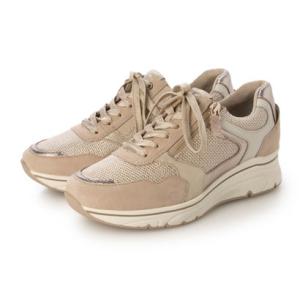 タマリス Tamaris サイドジップコンビスニーカー （ベージュコンビ）