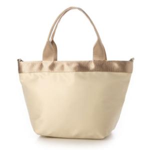 トミエコ Tomieco ナイロントートバッグ 撥水加工 ショルダー付き （IVORY）