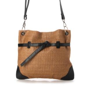 トミエコ Tomieco カゴバッグ PUレザーコンビ （BLACK/BROWN）