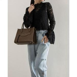 トミエコ Tomieco LEATHER トートバッグ 本革 スクエア （BEIGE）