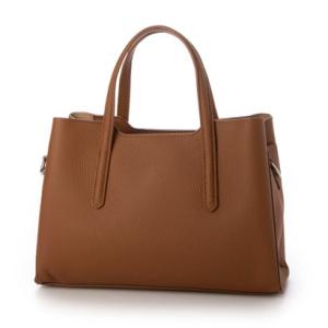トミエコ Tomieco LEATHER ショルダーバッグ あおりポケット 本革 （BROWN）