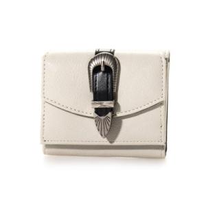 トミエコ Tomieco 【ネット限定】新色入荷 ウエスタンバックル ミニサイズ ウォレット 三つ折り （IVORY）