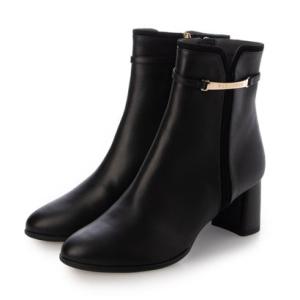 タラントン バイ ダイアナ TALANTON by DIANA オリジナルビット付きラウンドトゥショートブーツ （黒カーフ）