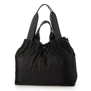 スリーフォータイム Three Four Time タックプリーツナイロン3WAYBAG （ブラック）