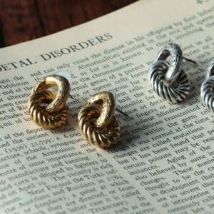 スリーフォータイム Three Four Time 【LIMITED NUMBER/リミテッドナンバー】チェーンピアス （ゴールド）