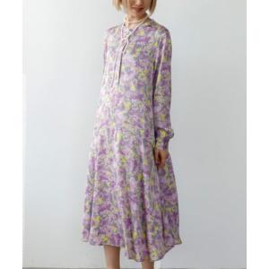 スリーフォータイム Three Four Time フラワープリントワンピース 別注 （パープル）