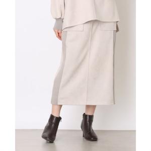 スリーフォータイム Three Four Time スエードリブワークスカート （グレー）