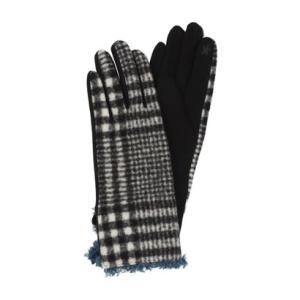 スリーフォータイム Three Four Time チェックボアグローブ （ブラック）