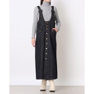 スリーフォータイム Three Four Time フロントボタンデニム （ネイビー）