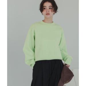ティティベイト titivate スウェットライククルーネックニット （ライトグリーン）