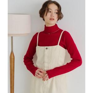 ティティベイト titivate ランダムリブハイネックニット （レッド）