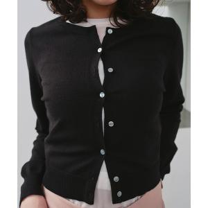 ティティベイト titivate クルーネックニットカーディガン/トップス （ブラック）