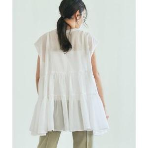 ティティベイト titivate シアーティアードフレンチスリーブブラウス