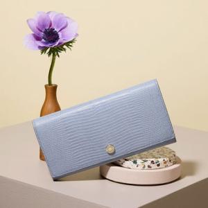 トプカピ TOPKAPI イタリアンレザー リザード型押し 長財布 LUCIA ルチア （ブルーグレー）の商品画像