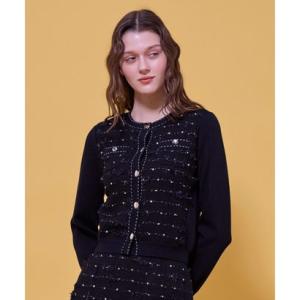 TOCCA 【八木アリサさん着用】FLOWER HIDE AND SEEK ニットジャケット （ブラック系）