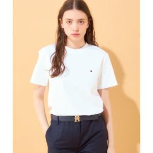 トミー ヒルフィガー TOMMY HILFIGER ラグジュアリーインターロックTシャツ （ホワイト）｜locondo-shopping