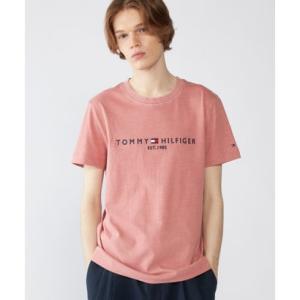 トミー ヒルフィガー TOMMY HILFIGER ガーメントダイトミーロゴTシャツ （ピンク）