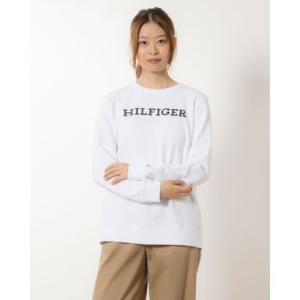 トミー ヒルフィガー TOMMY HILFIGER ロゴプリントスウェットシャツ （ホワイト）