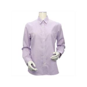 トーキョーシャツ TOKYO SHIRTS 形態安定 レギュラー衿 綿100% 長袖レディースシャツ （パープル）の商品画像
