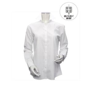 トーキョーシャツ TOKYO SHIRTS 【透け防止】 形態安定 スキッパーカラー 長袖レディースシャツ （ホワイト）の商品画像