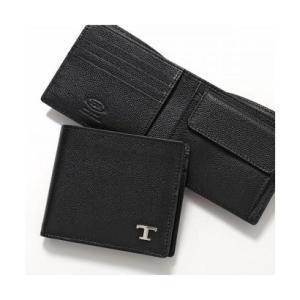 トッズ TOD'S TODS 二つ折り財布 T TIMELESS Tタイムレス XAMTSYBB300UGA （B999/ブラック）