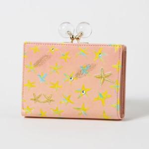 ツモリチサト キャリー tsumori chisato CARRY エジプシャンスター がま口 折り財布 【きめ細かな羊革】 （ピンク）