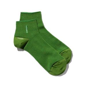 ユクリ YUQRI silky rib ankle sizeless （ライトグリーン）