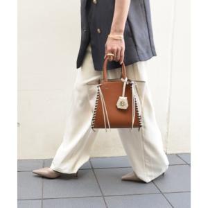 ユー U Point sac【ポワン サック】キャンバスコンビジッパートートバッグ/Sサイズ（キャメルミックス）