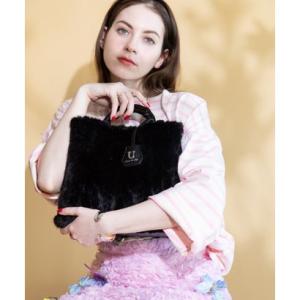 ユー U Sculpte【スキュルテ】ケーブルファーバンブー型ハンドルショルダーバッグ （ブラック）