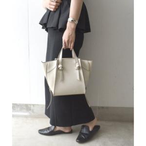 ユー U Lier【リエール】ジッパートートバッグ/Sサイズ ショルダー付き（アイボリー）