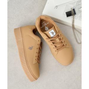 ユーエスポロアッスン U.S. POLO ASSN. ボリュームソール ワンポイント スニーカー （ブラウン系1）